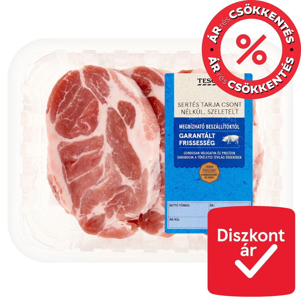 Tesco szeletelt sertés tarja csont nélkül 400 g