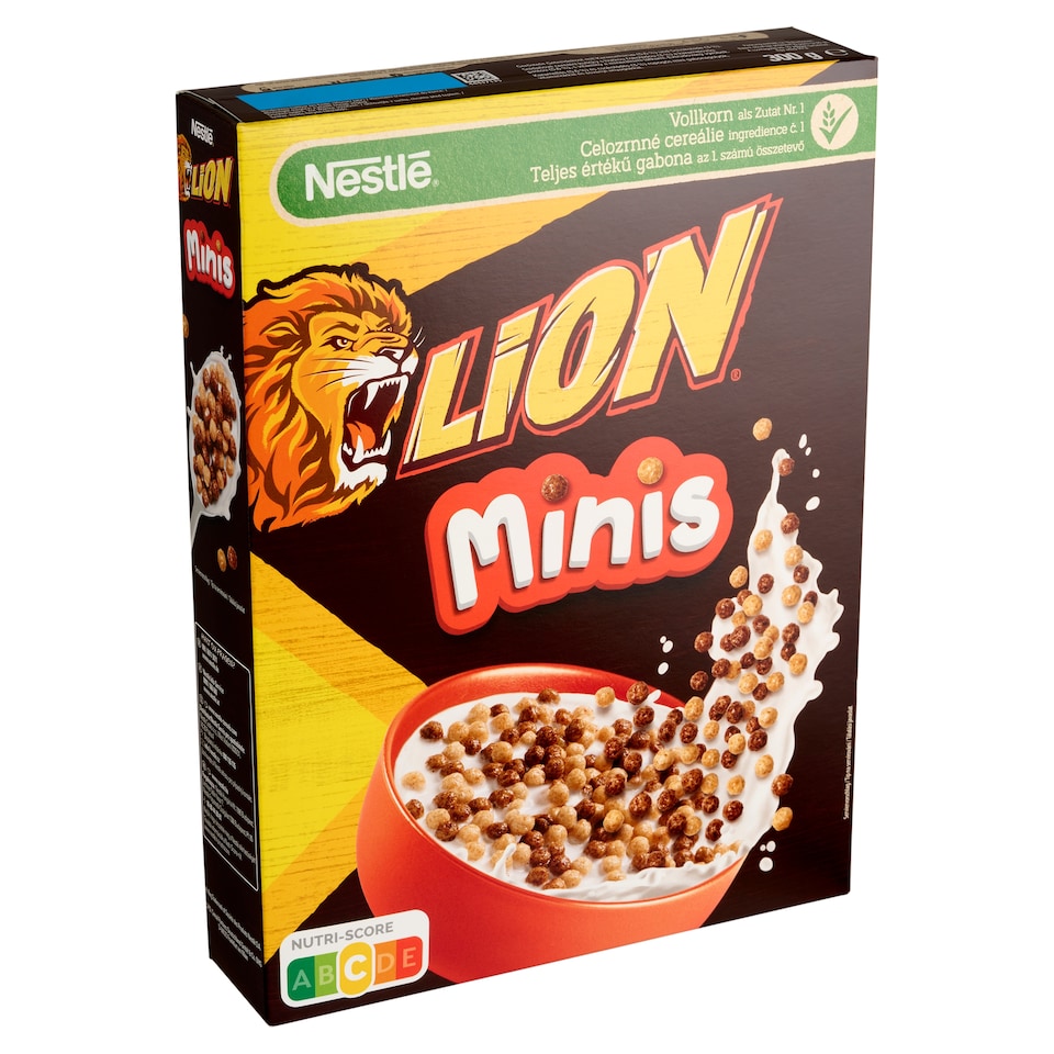 Lion Minis karamellás és csokoládés ropogós mini gabonagolyók vitaminokkal 300 g 1. kép