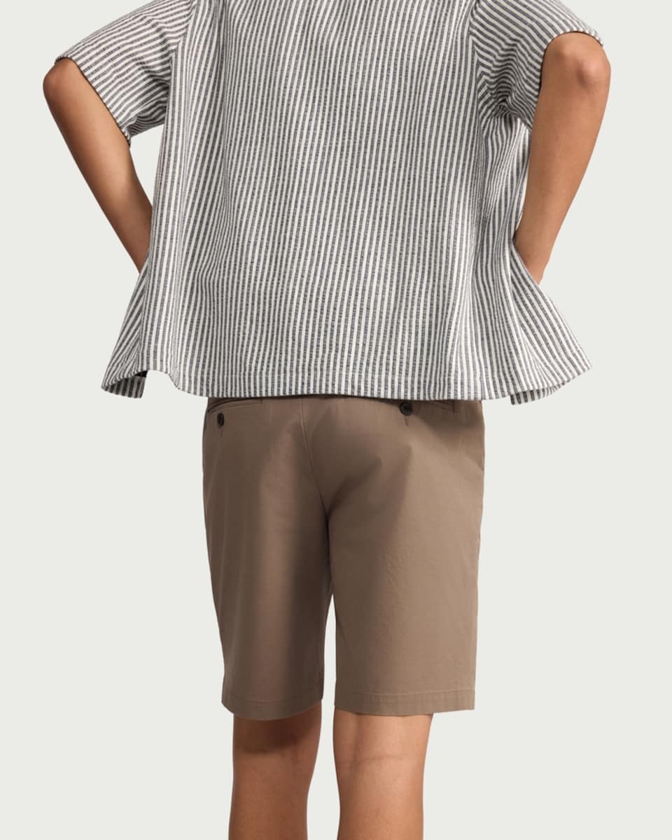 image 1 of F&F Cotton Rich FREEFIT® Lightweight Tailored Shorts in Brown