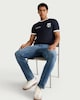 image 3 of F&F Pure Cotton Believe Football Print T-shirt in Navy
