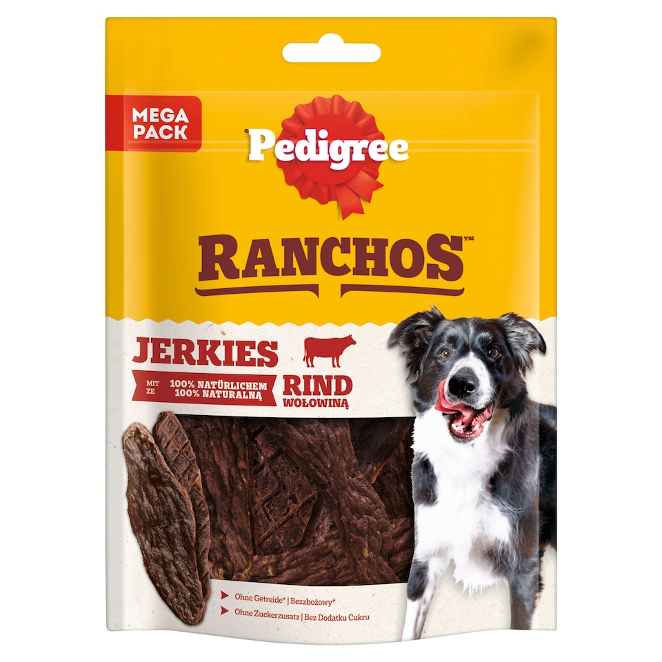 Pedigree Ranchos Jerkies kiegészítő állateledel kutyák számára marhával 180 g