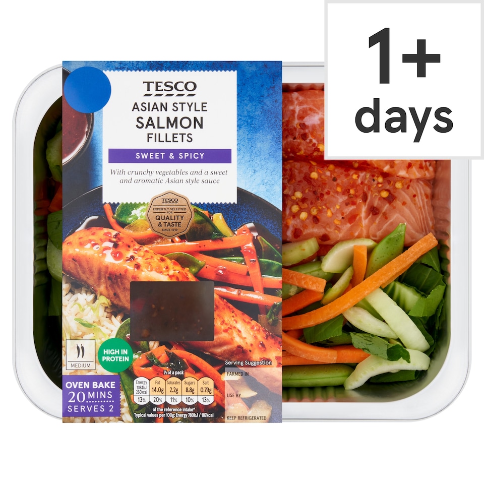 Tesco 2 Asian Style Salmon Fillets 340g