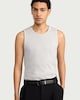 image 2 of F&F Cotton Rich Ribbed Vest in Grey