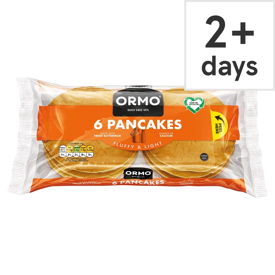 Ormo 6 Pancakes - Tesco Groceries