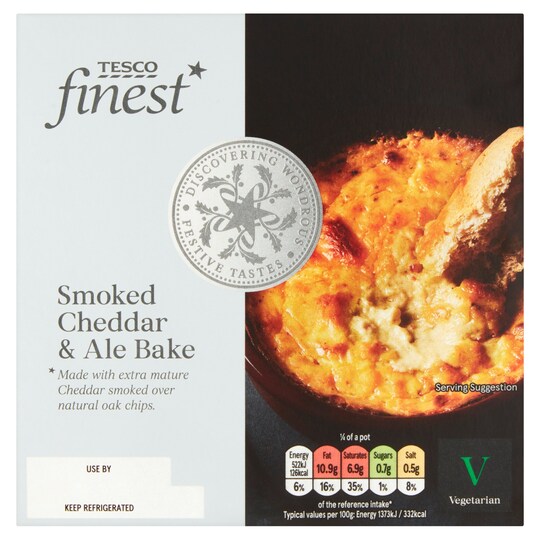 Tesco Finest Smoked Cheddar & Ale Bake 150G Tesco Groceries
