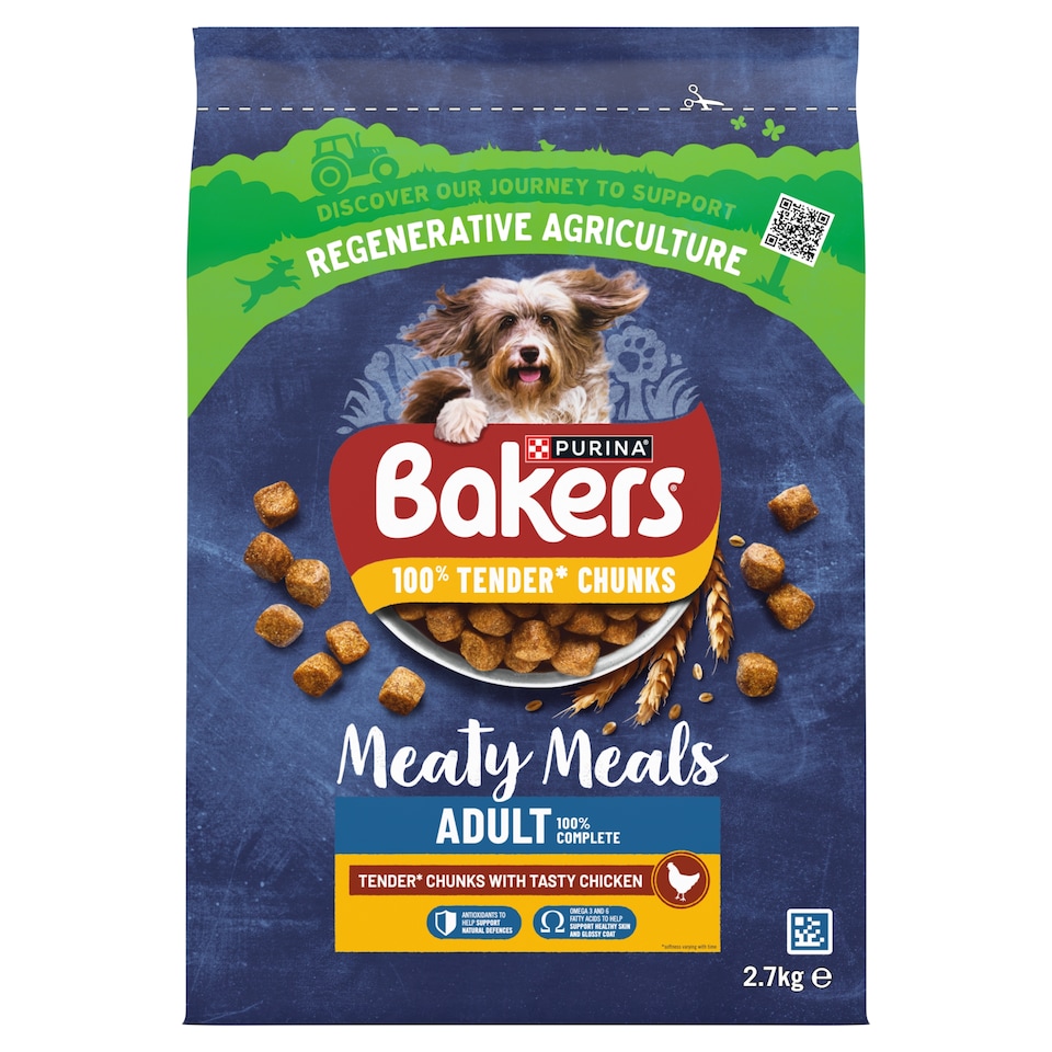 image 1 of Bakers Meaty Meals Adult Dry Dog Food Chicken 2.7kg