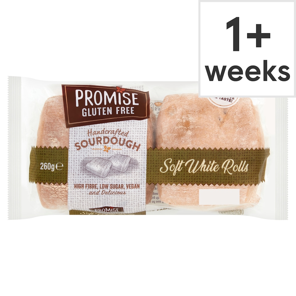 Promise Gluten Free Sourdough soft White rolls 260g