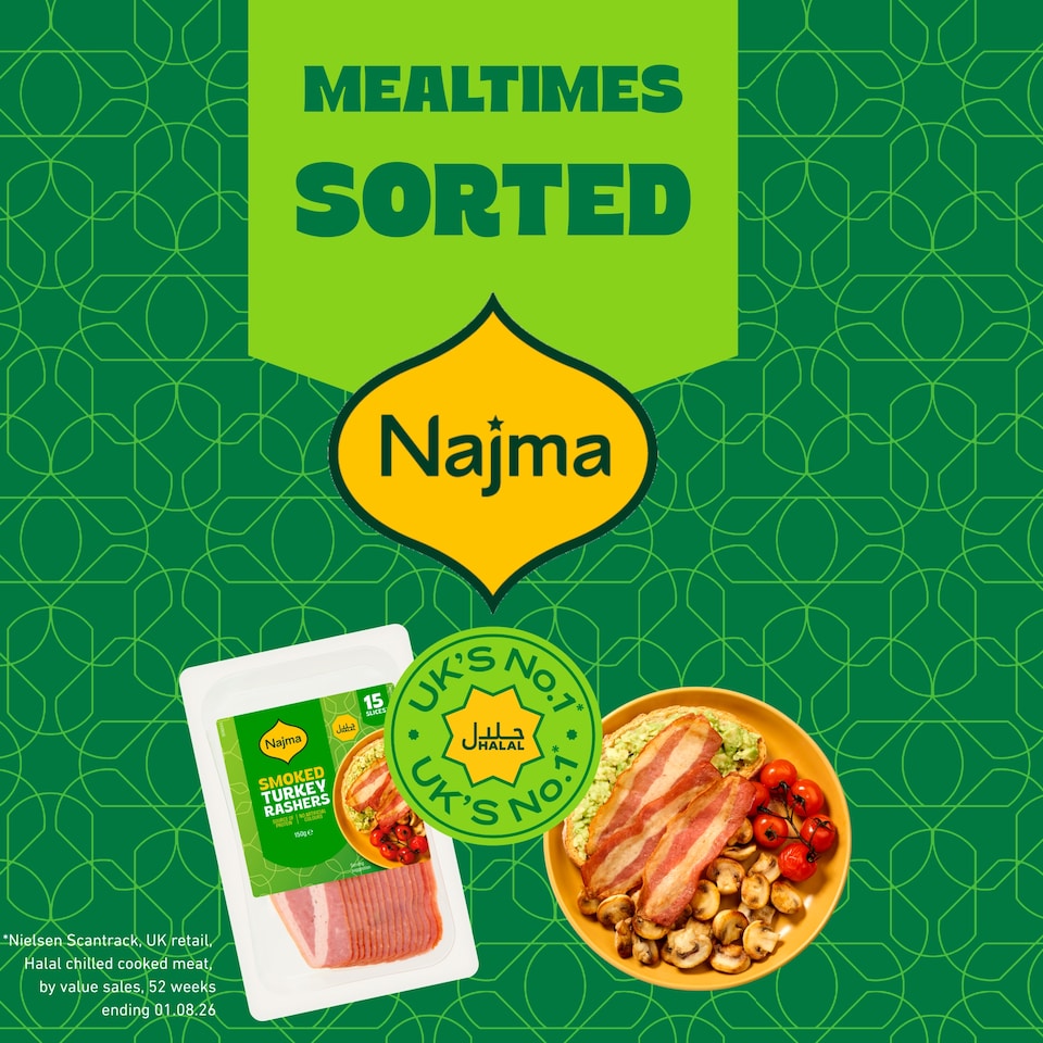 image 1 of Najma Smoked Turkey Rasher Slice 150G