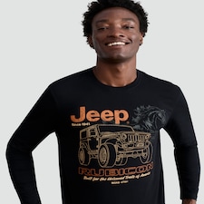 Jeep Rubicon Print Pure Cotton Pyjamas in Black