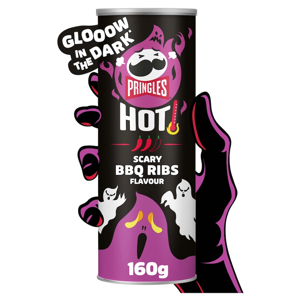 image 1 of Pringles Hot Smokin' BBQ Ribs Flavour Crisps 160g