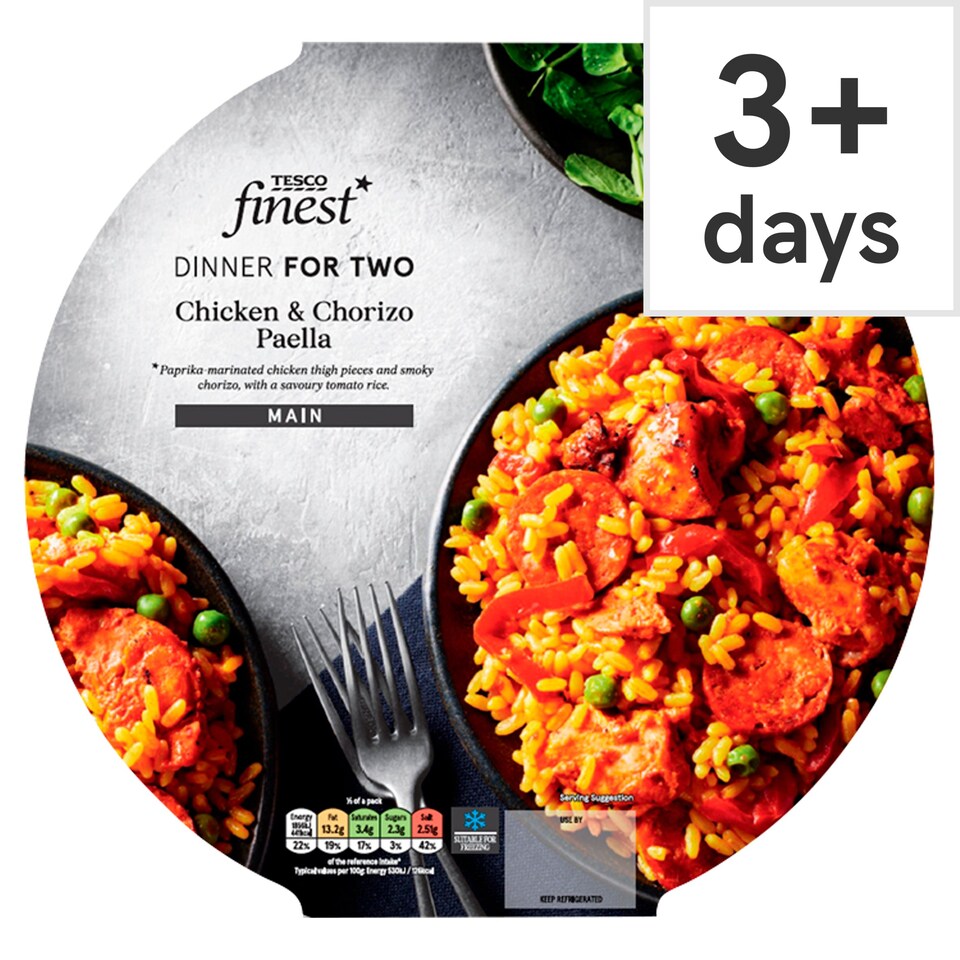 Tesco Finest Chicken & Chorizo Paella 700G Tesco Groceries