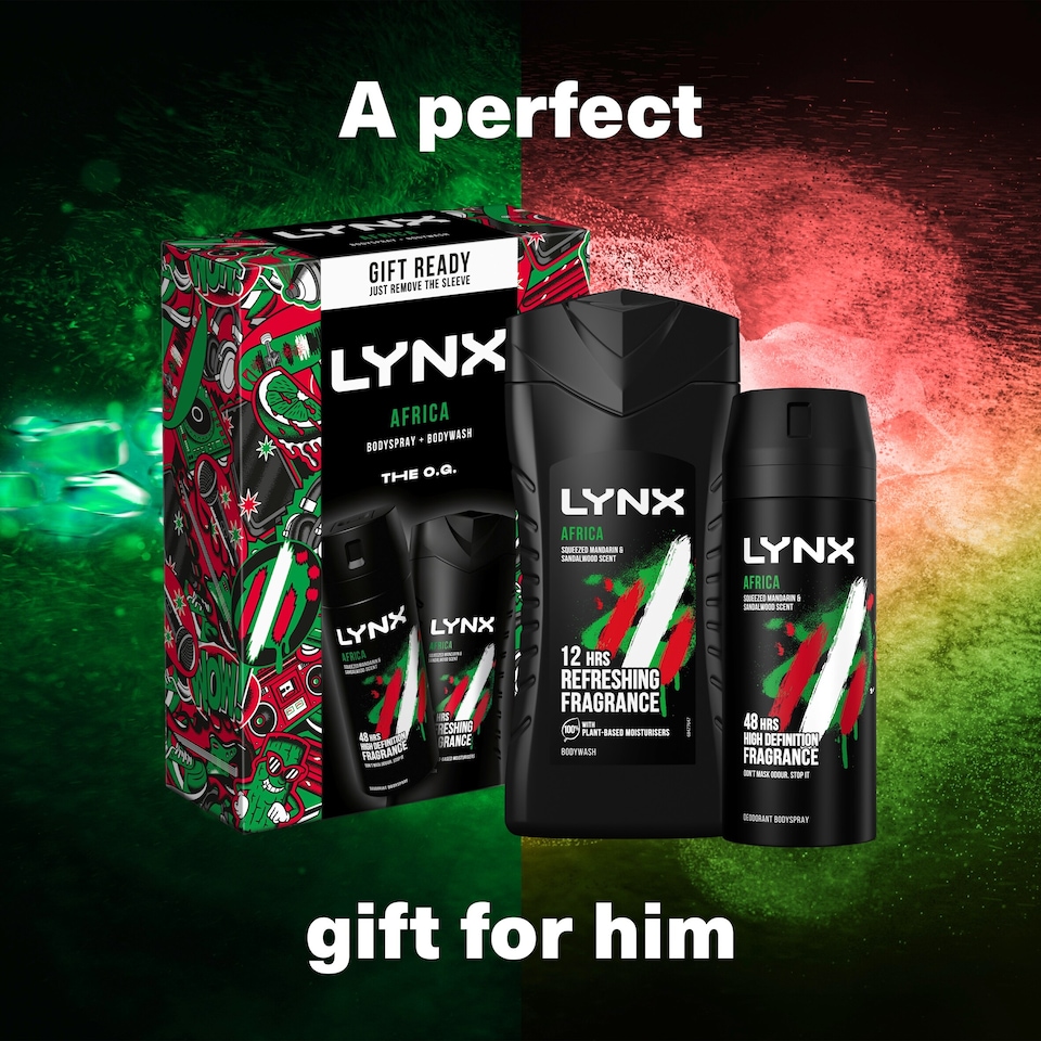 image 1 of Lynx Africa Bodyspray & Bodywash Gift Set