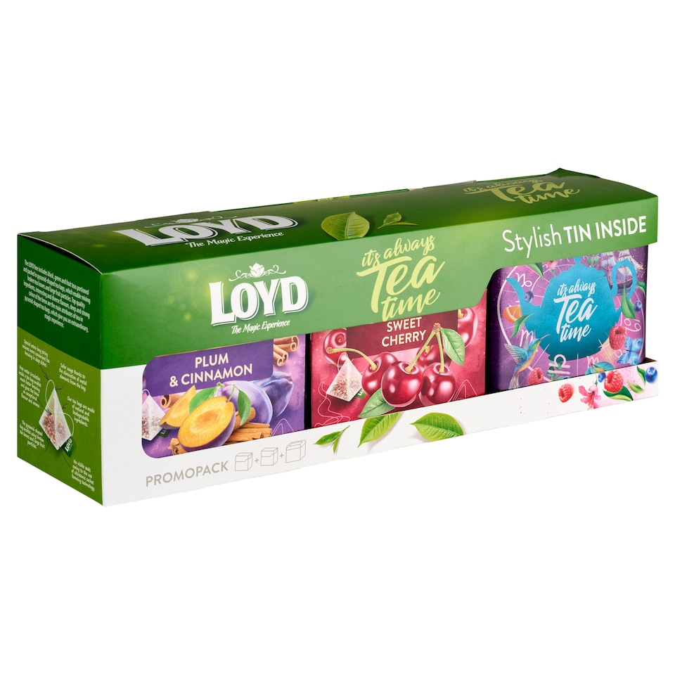 image 1 of Loyd Fruit Tea Selection with Metal Tin 40 Tea Bags 80 g