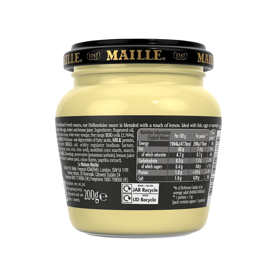 image 1 of Maille Hollandaise Sauce 200G