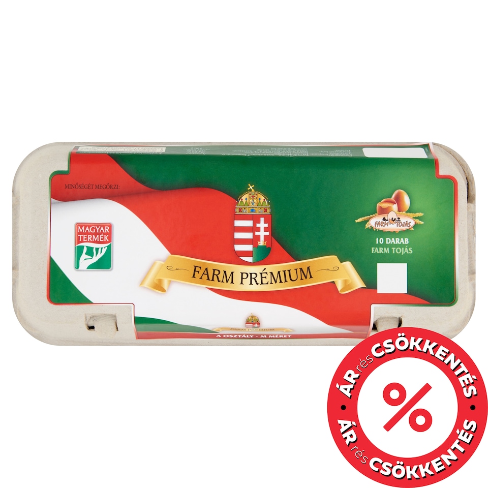 Farm Tojás Farm Prémium Eggs M 10 pcs