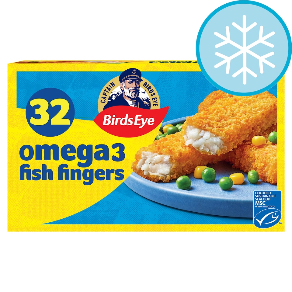 Birds Eye Omega 3 Fish Fingers 32 Pack 896g