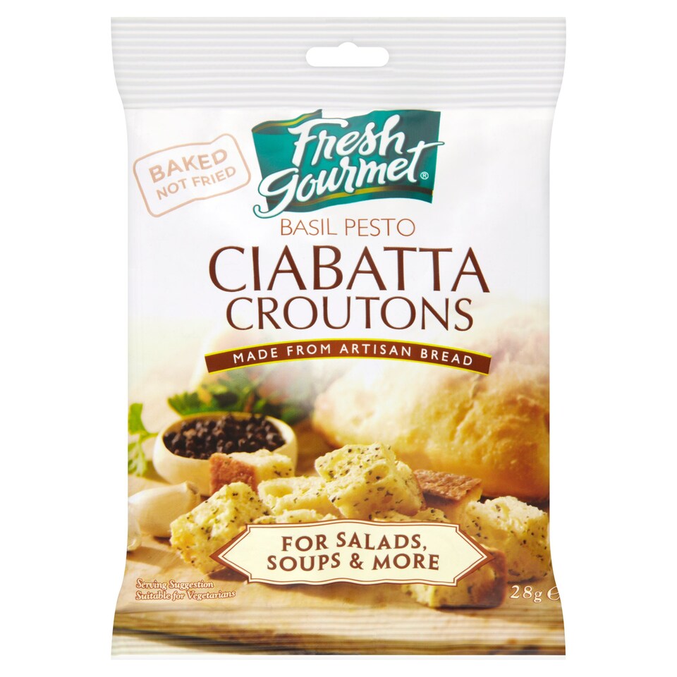 image 1 of Fresh Gourmet Ciabatta Croutons 28G