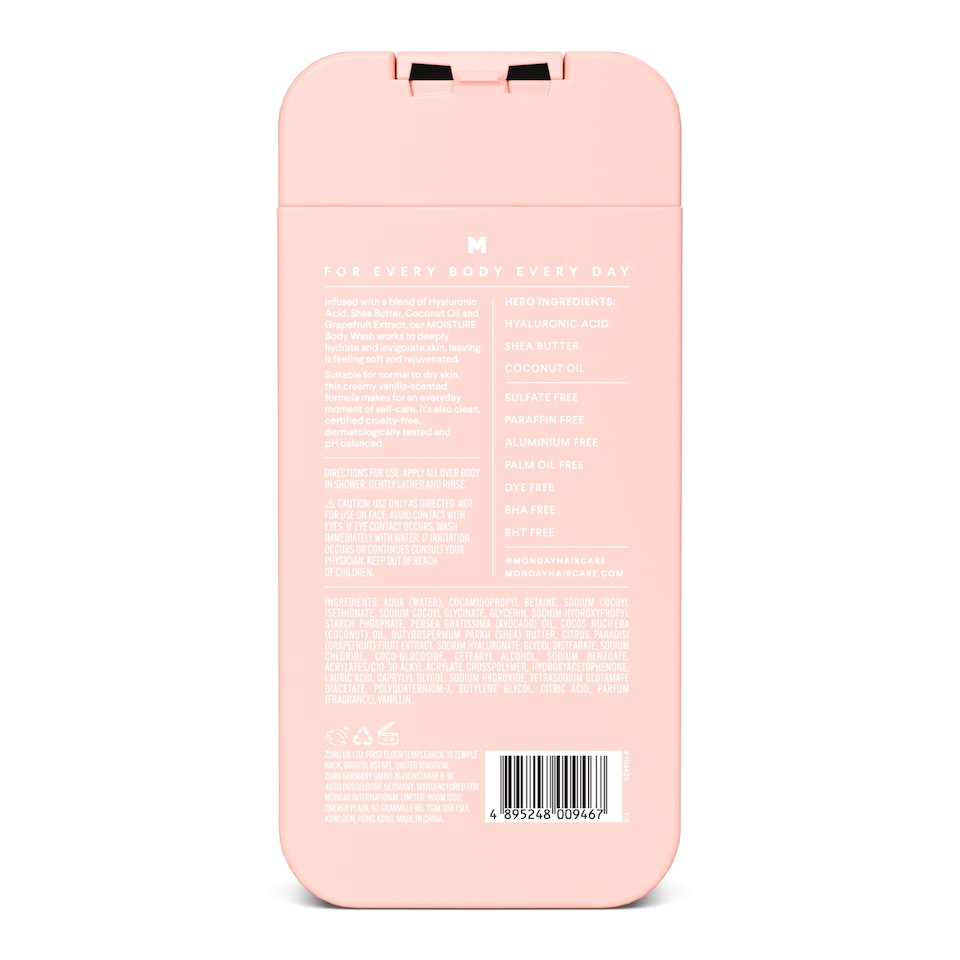 image 1 of MONDAY HAIRCARE BODY WASH MOISTURE & VANILLA GLAZE 500 ML