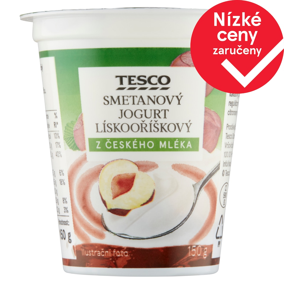 Tesco Smetanový jogurt lískooříškový 150g