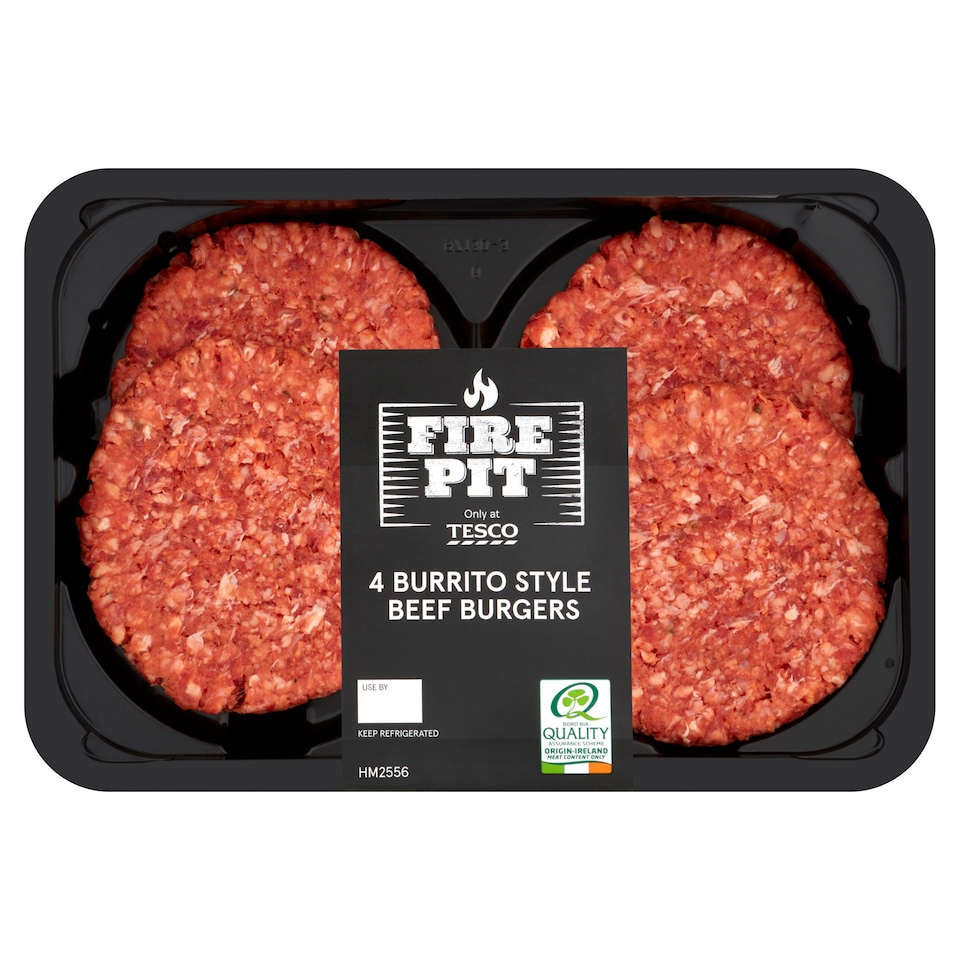 Tesco Burrito Style Beef Burger 454G