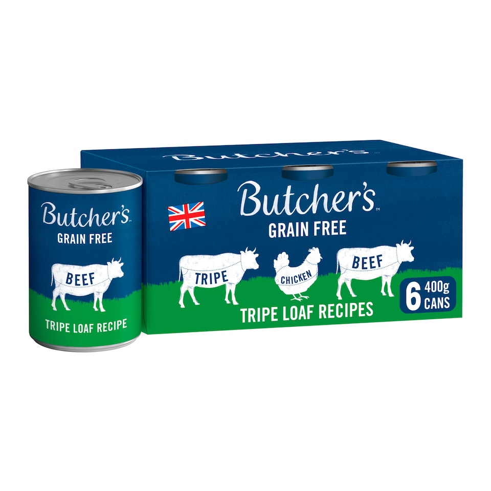 image 1 of Butcher's Tripe Loaf Dog Food Tins 6X400g
