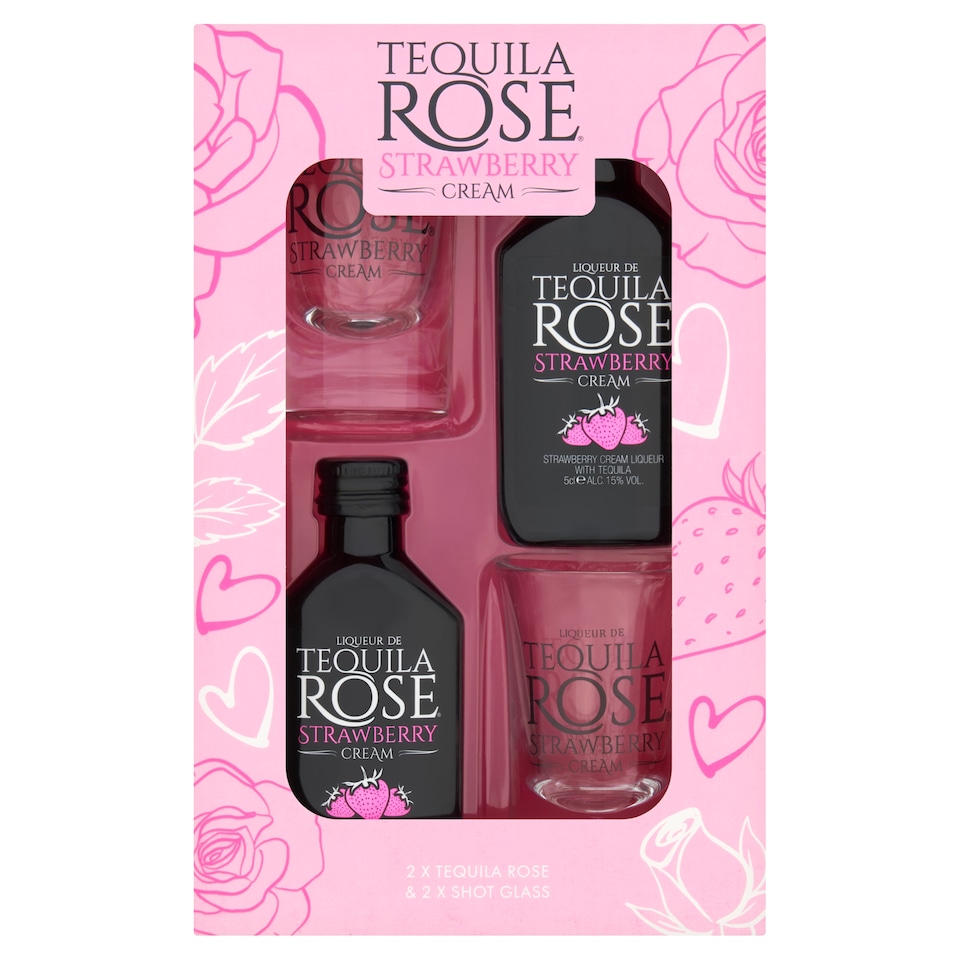 Tequila Rose Cream Strawberry Liqueur 2 X 5Cl Gift Set