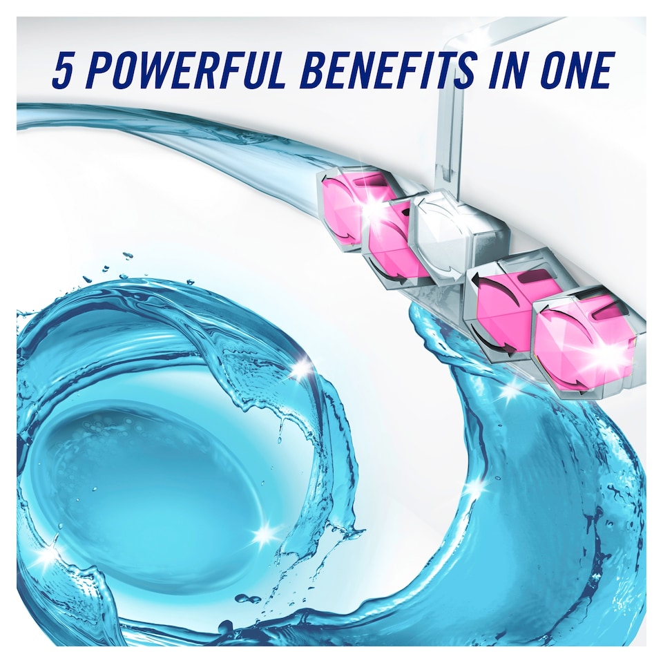image 1 of Domestos Power 5 Rimblocks Pink Magnolia 2 X 55G