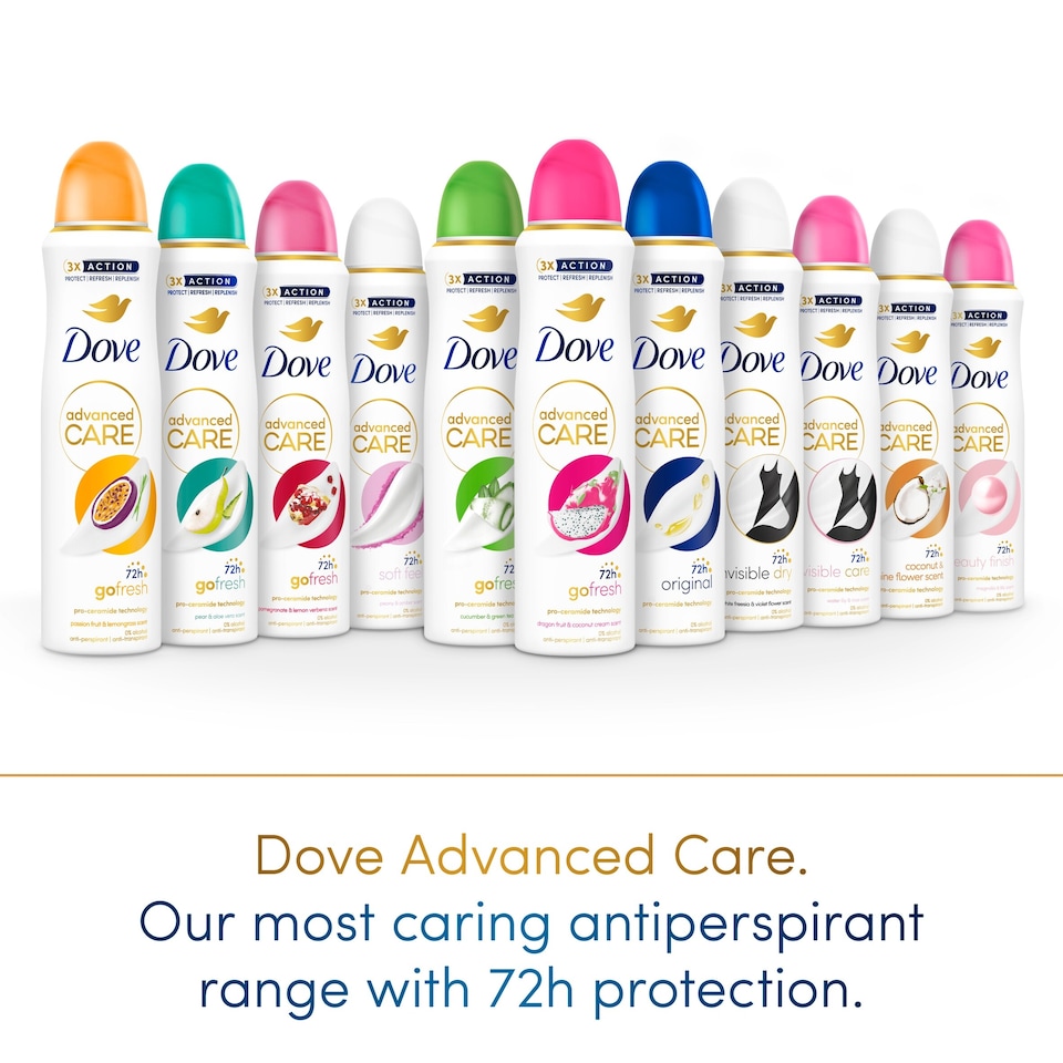 image 1 of Dove Advanced Care Invisible Dry 72h Antiperspirant Deodorant 150ml
