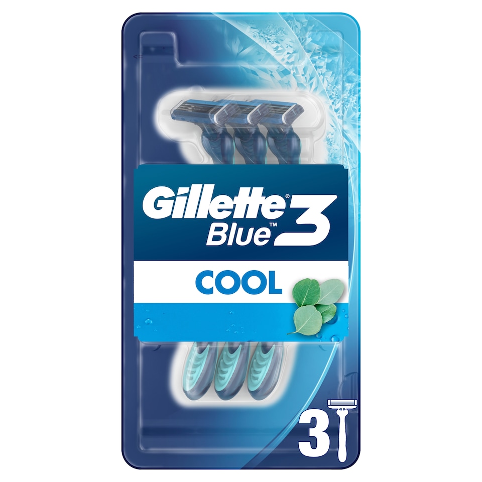 Gillette Blue3 Plus Cool, Eldobható Borotva Férfiaknak,  Darabos Kiszerelés
