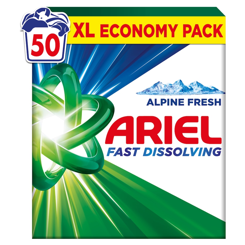 obrázok 1 z Ariel Alpine Fresh Prášok Na Pranie, 2.75 kg, 50 Praní