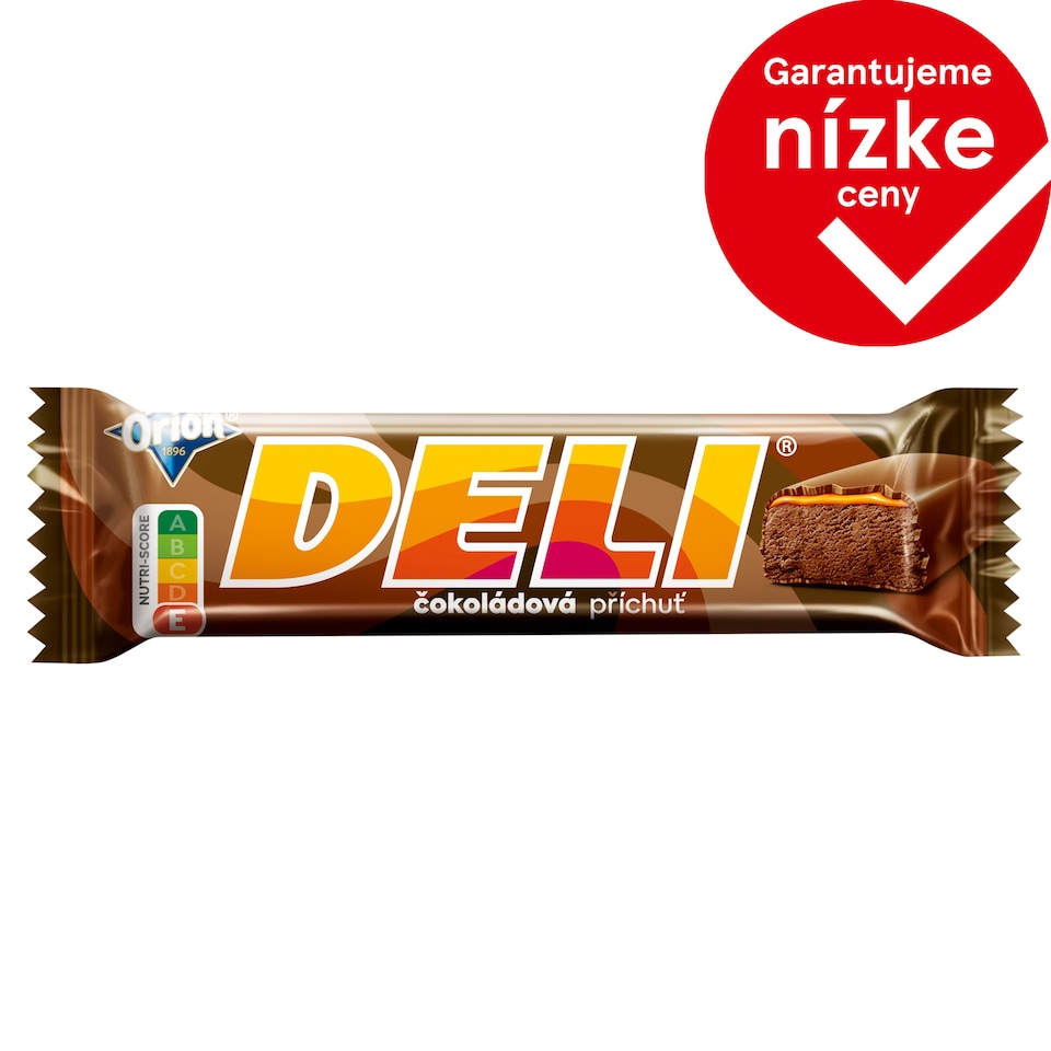 ORION DELI Chocolate Flavor, Caramel Bar Dipped in Dark Glaze, 35 g