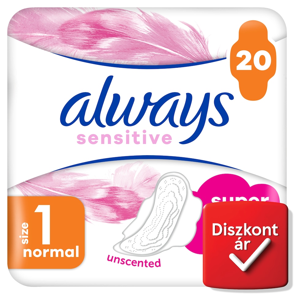 Always Ultra Sensitive Normal Plus Egészségügyi Betét (1-es Méret), 20 db  1. kép