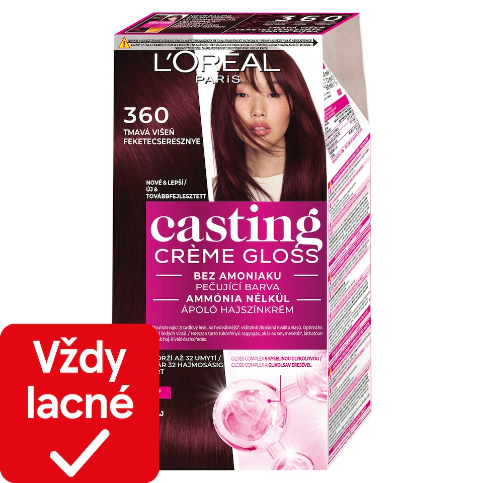 L'Oréal Paris Casting Crème Gloss farba na vlasy 360 tmavá višňa