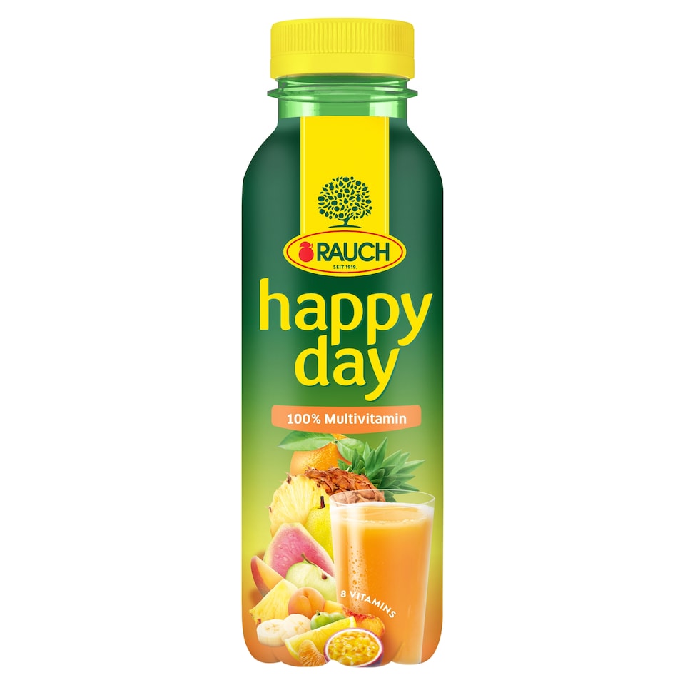 Rauch Happy Day 100% multivitaminlé sűrítményből és pürésűrítményből 8 vitaminnal 330 ml