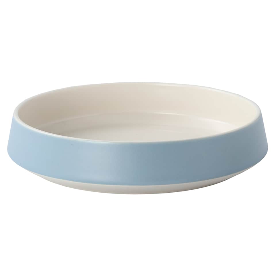 F&F Home Oslo Powder Blue & Cream Pasta Bowl