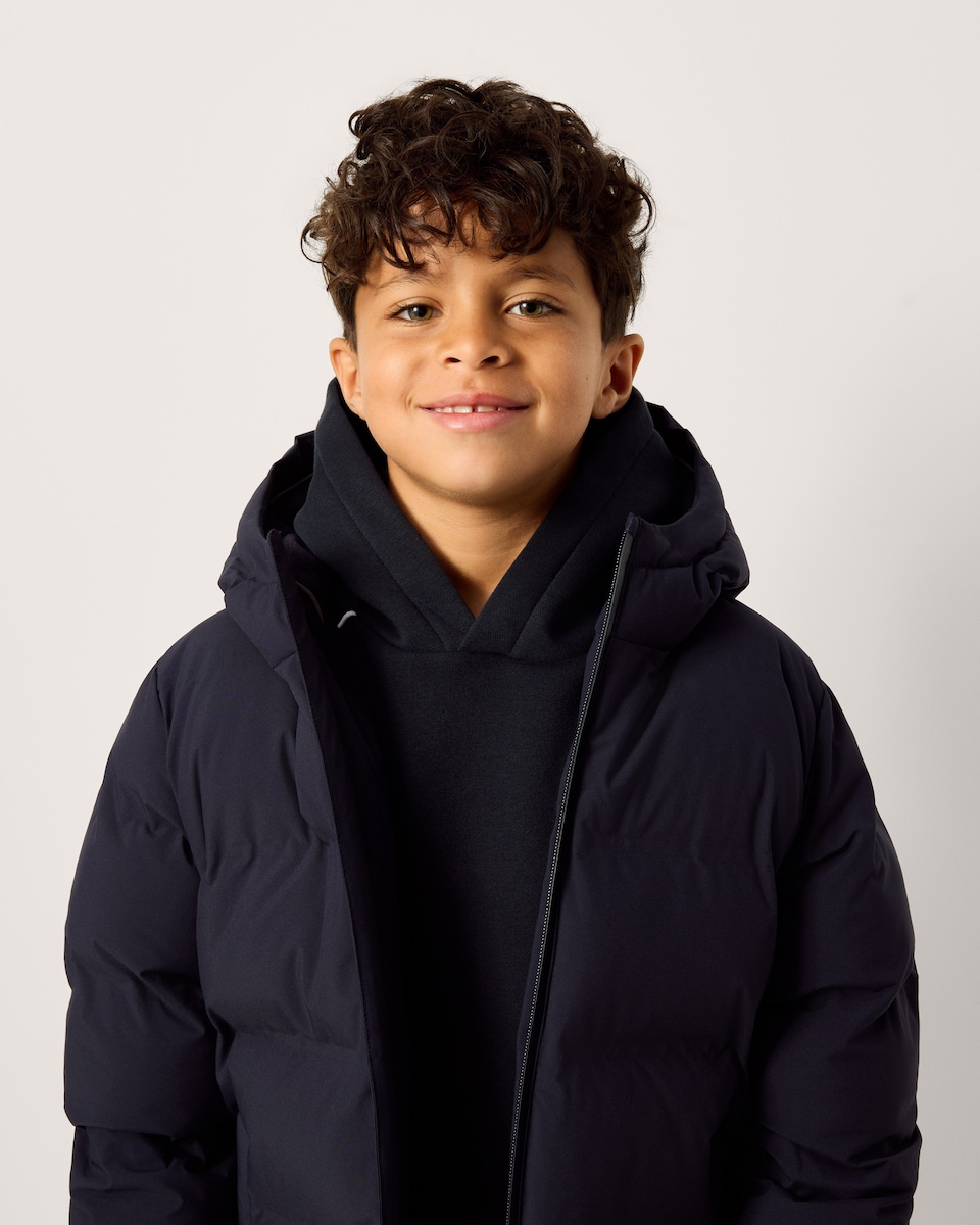 image 1 of F&F Boys Padded Hooded Jacket in Navy
