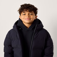F&F Boys Padded Hooded Jacket in Navy
