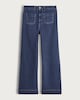 image 6 of The F&F Edit Patch Pocket Flared Jeans in Blue