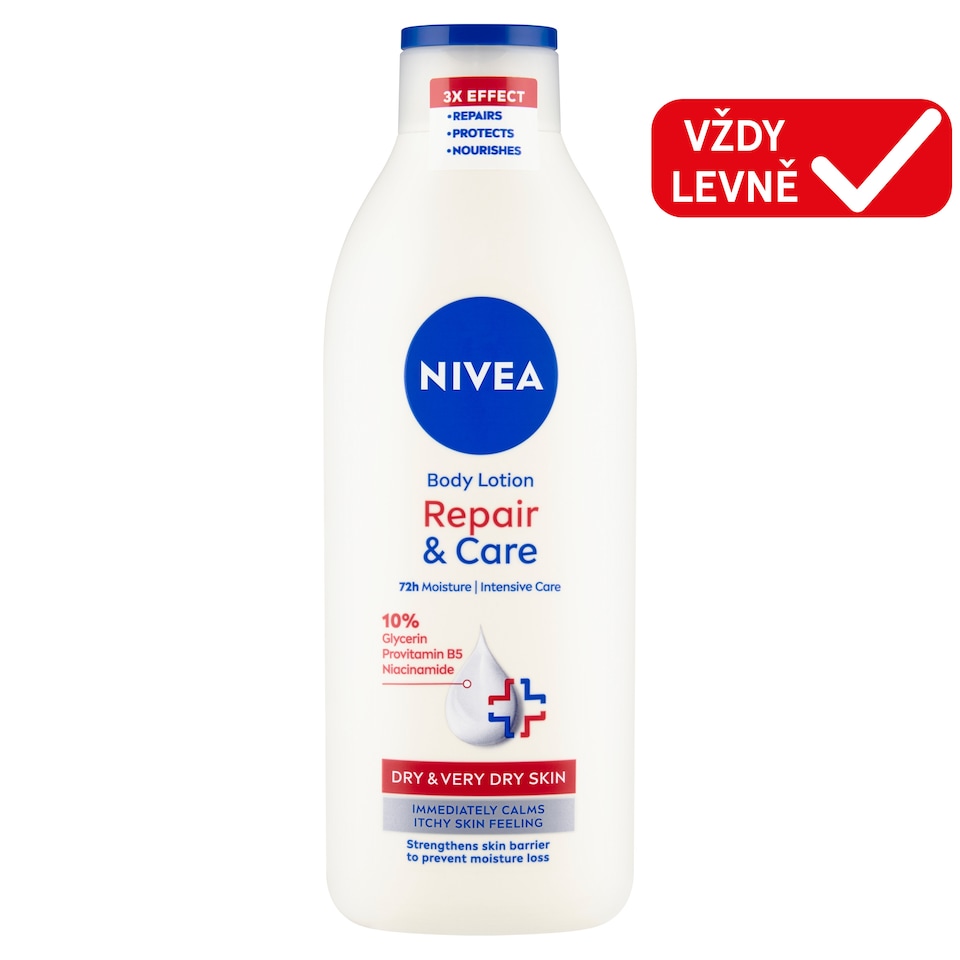 Obrázek 1 pro produkt Nivea Repair & Care Tělové mléko 400ml