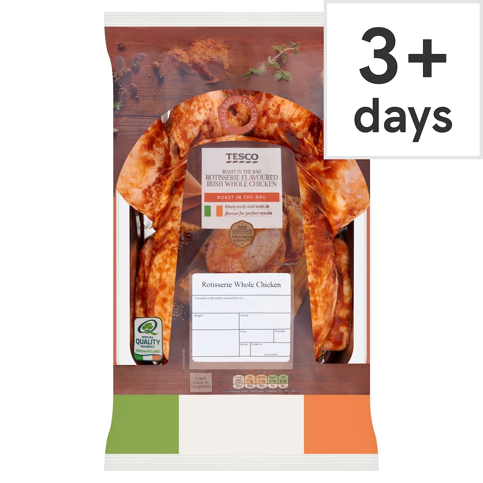 Tesco Cook In Bag Irish Rotisserie Chicken 1.4Kg