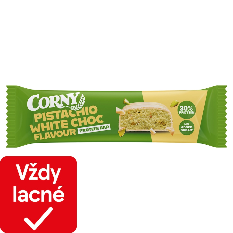 obrázok 1 z CORNY proteínová tyčinka 30 % pistácie-biela čokoláda 50 g