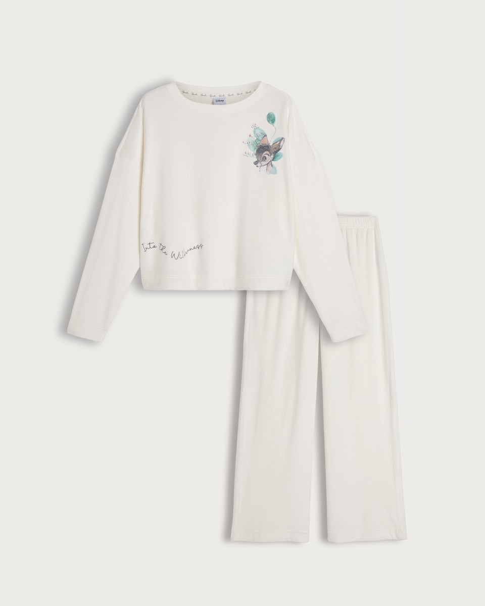 Disney Bambi 2-Piece Fleece Pyjamas Set in Cream