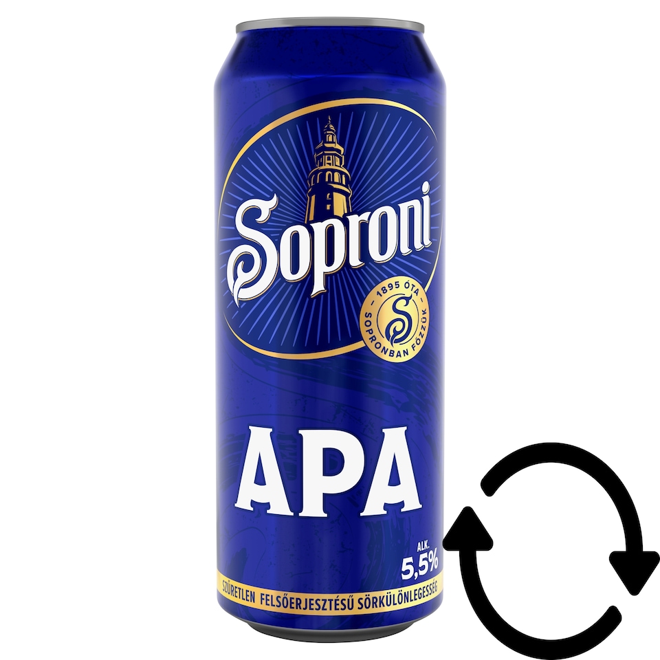 Soproni APA szűretlen felsőerjesztésű sörkülönlegesség 5,5% 500 ml 