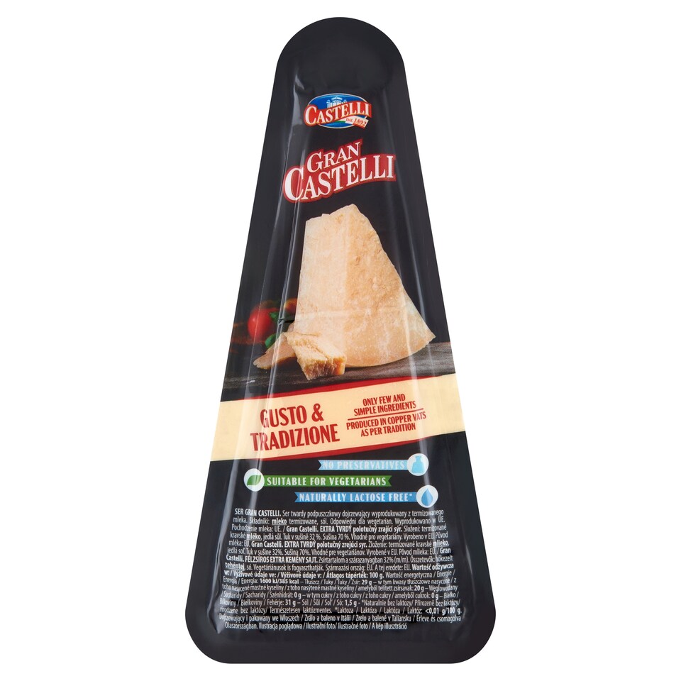 Castelli Gran Castelli extra tvrdý polotučný zrající sýr 125g