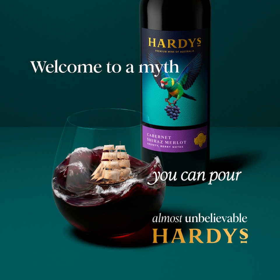 image 1 of Hardys Crest Cabernet Shiraz Merlot Red Wine 75cl