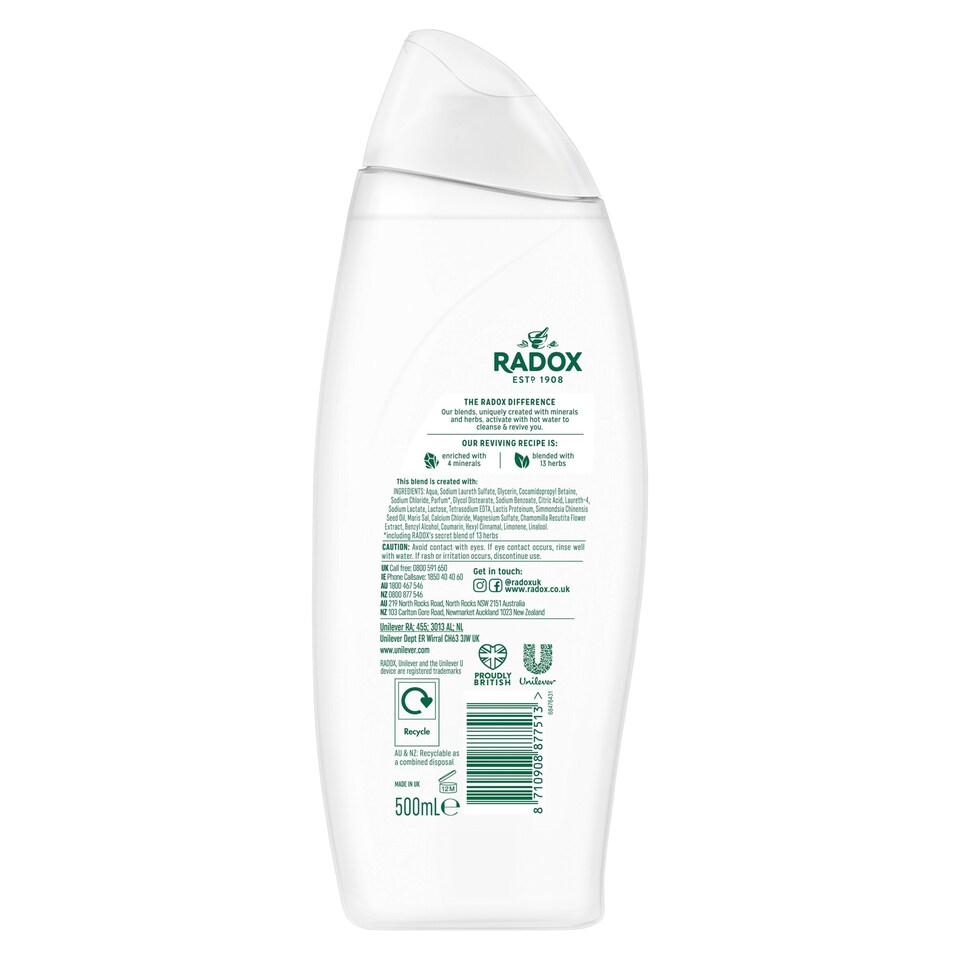 image 1 of Radox Feel Calm Shower Cream 500Ml