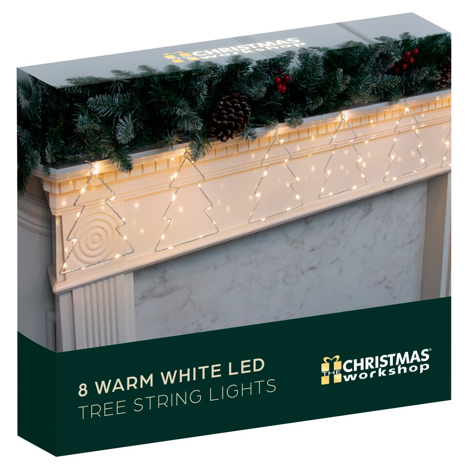 Christmas Workshop 8 Warm White LED TREE STRING LIGHT