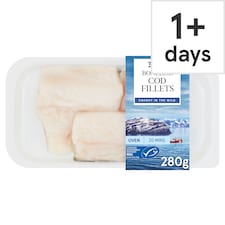Tesco 2 Boneless Cod Fillets 280G