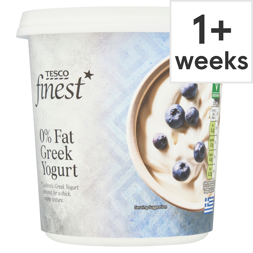 Tesco Finest 0% Fat Greek Yoghurt 1KG 