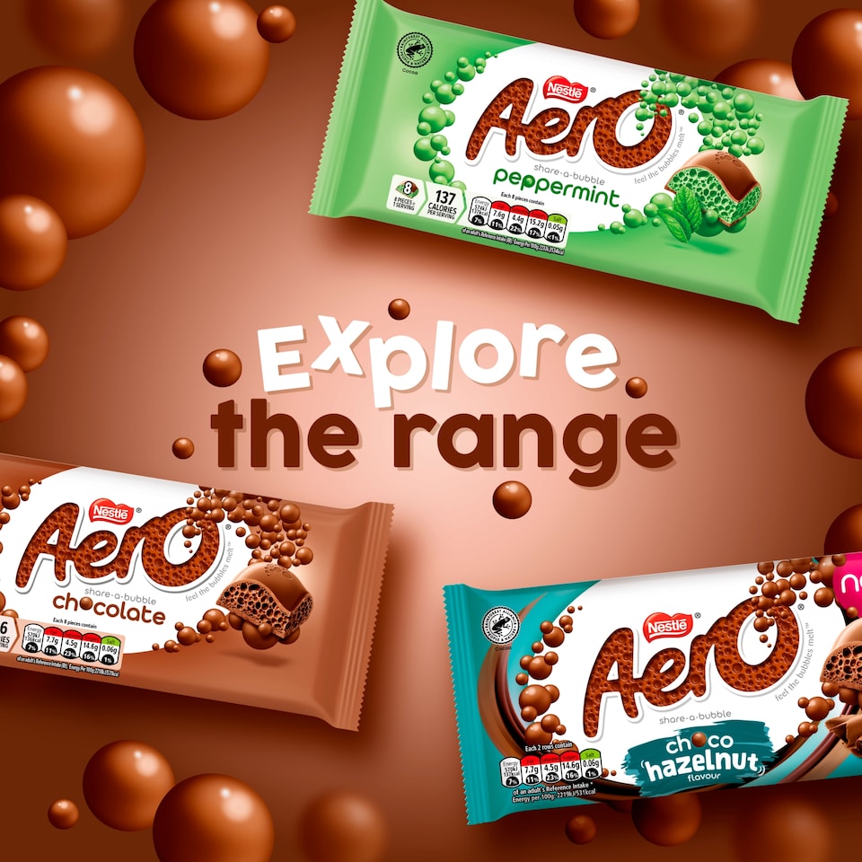 image 1 of Aero Shaero Milk Chocolate Peppermint Bar 145g